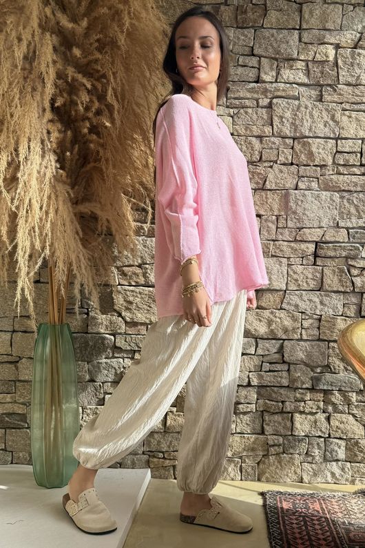 Conrad Slouch Cotton Knit Sugar